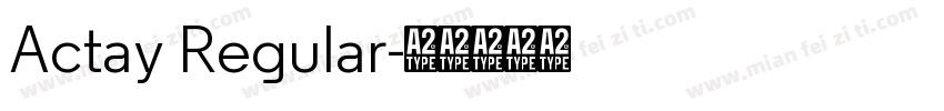 Actay Regular字体转换